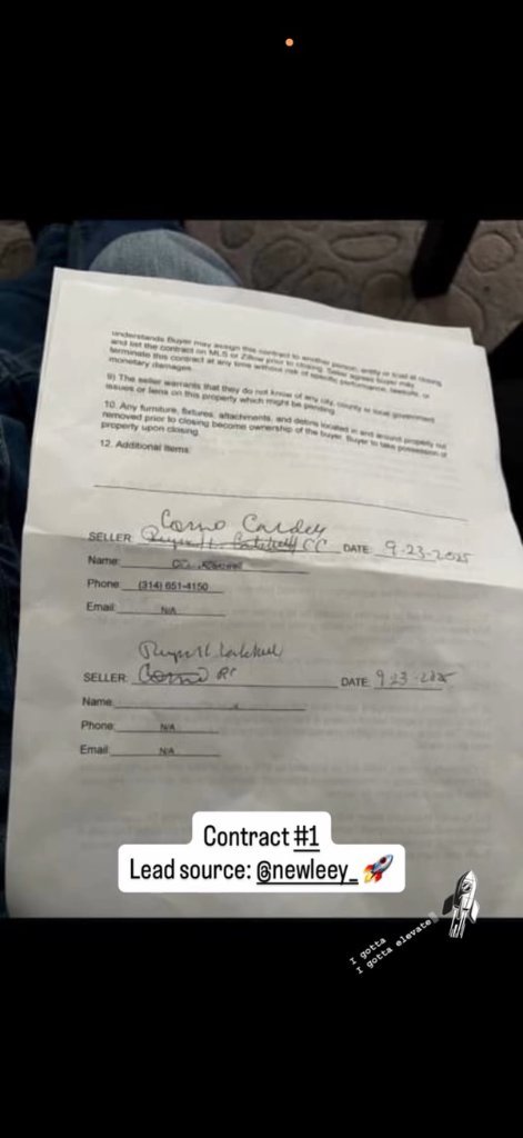 Contract #1, lead source Leads Up AI