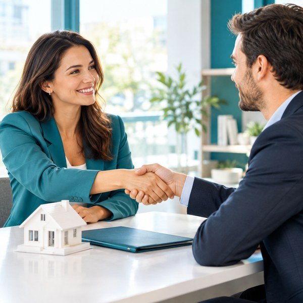 Investor and lead provider shaking hands over a deal