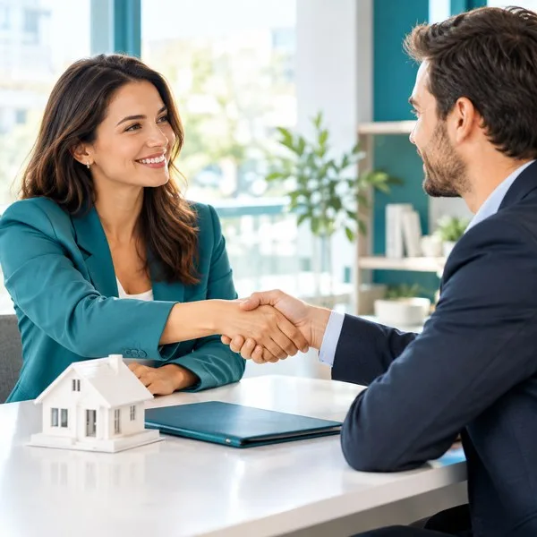 Investor and lead provider shaking hands over a deal