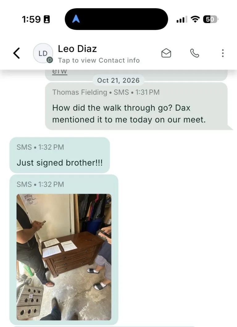 "Just signed brother!!!" First contract in 3 days